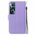 For Realme C65 4G Ultra-thin Voltage Magnetic Buckle Leather Phone Case(Purple) - 3