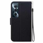 For Realme C65 4G Ultra-thin Voltage Magnetic Buckle Leather Phone Case(Black) - 3