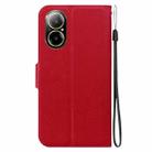 For Realme C67 4G Global Ultra-thin Voltage Magnetic Buckle Leather Phone Case(Red) - 3