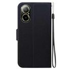 For Realme C67 4G Global Ultra-thin Voltage Magnetic Buckle Leather Phone Case(Black) - 3