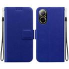 For Realme C67 4G Global Ultra-thin Voltage Magnetic Buckle Leather Phone Case(Blue) - 1