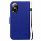 For Realme C67 4G Global Ultra-thin Voltage Magnetic Buckle Leather Phone Case(Blue) - 3