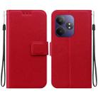 For Realme GT Neo6 / GT Neo6 SE / GT 6 Ultra-thin Voltage Magnetic Buckle Leather Phone Case(Red) - 1