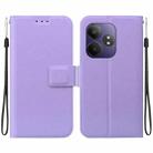 For Realme GT Neo6 / GT Neo6 SE / GT 6 Ultra-thin Voltage Magnetic Buckle Leather Phone Case(Purple) - 1