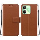 For Realme Note 60 / C61 / C63 Ultra-thin Voltage Magnetic Buckle Leather Phone Case(Brown) - 1