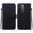 For Realme C75 Ultra-thin Voltage Magnetic Buckle Leather Phone Case(Black) - 1