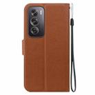 For OPPO Reno12 Pro 5G Global Ultra-thin Voltage Magnetic Buckle Leather Phone Case(Brown) - 3