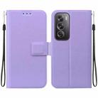 For OPPO Reno12 Pro 5G Global Ultra-thin Voltage Magnetic Buckle Leather Phone Case(Purple) - 1