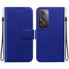 For OPPO Reno12 Pro 5G Global Ultra-thin Voltage Magnetic Buckle Leather Phone Case(Blue) - 1