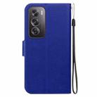 For OPPO Reno12 Pro 5G Global Ultra-thin Voltage Magnetic Buckle Leather Phone Case(Blue) - 3