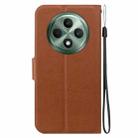 For OPPO Reno12 F 5G Ultra-thin Voltage Magnetic Buckle Leather Phone Case(Brown) - 3