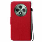 For OPPO Reno12 F 5G Ultra-thin Voltage Magnetic Buckle Leather Phone Case(Red) - 3
