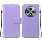 For OPPO Reno12 F 5G Ultra-thin Voltage Magnetic Buckle Leather Phone Case(Purple) - 1