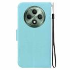For OPPO Reno12 F 5G Ultra-thin Voltage Magnetic Buckle Leather Phone Case(Green) - 3