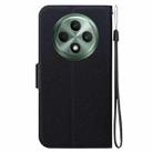 For OPPO Reno12 F 5G Ultra-thin Voltage Magnetic Buckle Leather Phone Case(Black) - 3