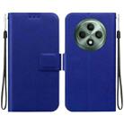 For OPPO Reno12 F 5G Ultra-thin Voltage Magnetic Buckle Leather Phone Case(Blue) - 1