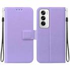 For OPPO Reno12 5G Global Ultra-thin Voltage Magnetic Buckle Leather Phone Case(Purple) - 1