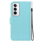 For OPPO Reno12 5G Global Ultra-thin Voltage Magnetic Buckle Leather Phone Case(Green) - 3