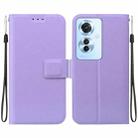 For OPPO Reno11 F / F25 Pro Global Ultra-thin Voltage Magnetic Buckle Leather Phone Case(Purple) - 1
