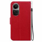 For OPPO Reno10 5G / Reno10 Pro 5G Global Ultra-thin Voltage Magnetic Buckle Leather Phone Case(Red) - 3