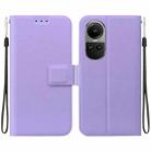 For OPPO Reno10 5G / Reno10 Pro 5G Global Ultra-thin Voltage Magnetic Buckle Leather Phone Case(Purple) - 1