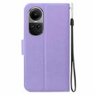 For OPPO Reno10 5G / Reno10 Pro 5G Global Ultra-thin Voltage Magnetic Buckle Leather Phone Case(Purple) - 3