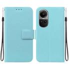 For OPPO Reno10 5G / Reno10 Pro 5G Global Ultra-thin Voltage Magnetic Buckle Leather Phone Case(Green) - 1