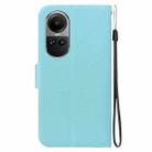 For OPPO Reno10 5G / Reno10 Pro 5G Global Ultra-thin Voltage Magnetic Buckle Leather Phone Case(Green) - 3