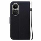 For OPPO Reno10 5G / Reno10 Pro 5G Global Ultra-thin Voltage Magnetic Buckle Leather Phone Case(Black) - 3