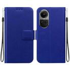 For OPPO Reno10 5G / Reno10 Pro 5G Global Ultra-thin Voltage Magnetic Buckle Leather Phone Case(Blue) - 1