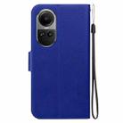 For OPPO Reno10 5G / Reno10 Pro 5G Global Ultra-thin Voltage Magnetic Buckle Leather Phone Case(Blue) - 3