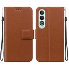 For OPPO K12 Ultra-thin Voltage Magnetic Buckle Leather Phone Case(Brown) - 1