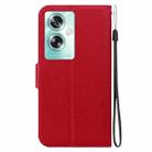 For OPPO A79 Global Ultra-thin Voltage Magnetic Buckle Leather Phone Case(Red) - 3