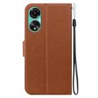 For OPPO A78 4G Ultra-thin Voltage Magnetic Buckle Leather Phone Case(Brown) - 3