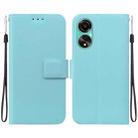 For OPPO A78 4G Ultra-thin Voltage Magnetic Buckle Leather Phone Case(Green) - 1