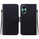 For OPPO A78 4G Ultra-thin Voltage Magnetic Buckle Leather Phone Case(Black) - 1