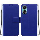 For OPPO A78 4G Ultra-thin Voltage Magnetic Buckle Leather Phone Case(Blue) - 1