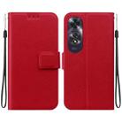 For OPPO A60 4G Ultra-thin Voltage Magnetic Buckle Leather Phone Case(Red) - 1