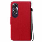 For OPPO A60 4G Ultra-thin Voltage Magnetic Buckle Leather Phone Case(Red) - 3