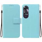 For OPPO A60 4G Ultra-thin Voltage Magnetic Buckle Leather Phone Case(Green) - 1