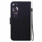 For OPPO A60 4G Ultra-thin Voltage Magnetic Buckle Leather Phone Case(Black) - 3