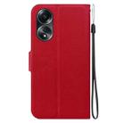 For OPPO A58 4G Ultra-thin Voltage Magnetic Buckle Leather Phone Case(Red) - 3