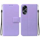 For OPPO A58 4G Ultra-thin Voltage Magnetic Buckle Leather Phone Case(Purple) - 1