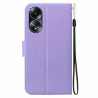For OPPO A58 4G Ultra-thin Voltage Magnetic Buckle Leather Phone Case(Purple) - 3