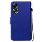 For OPPO A58 4G Ultra-thin Voltage Magnetic Buckle Leather Phone Case(Blue) - 3