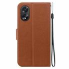 For OPPO A38 / A18 Ultra-thin Voltage Magnetic Buckle Leather Phone Case(Brown) - 3