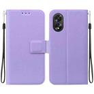 For OPPO A38 / A18 Ultra-thin Voltage Magnetic Buckle Leather Phone Case(Purple) - 1