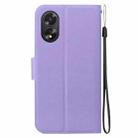 For OPPO A38 / A18 Ultra-thin Voltage Magnetic Buckle Leather Phone Case(Purple) - 3