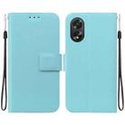 For OPPO A38 / A18 Ultra-thin Voltage Magnetic Buckle Leather Phone Case(Green) - 1