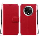 For OPPO A3 Pro 5G Global / India Ultra-thin Voltage Magnetic Buckle Leather Phone Case(Red) - 1